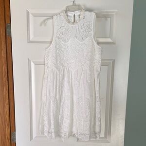 Entro White Lace Mini Dress